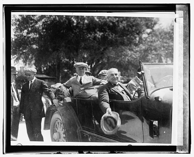Photo:President Warren G. Harding in Automobile Florida 1923