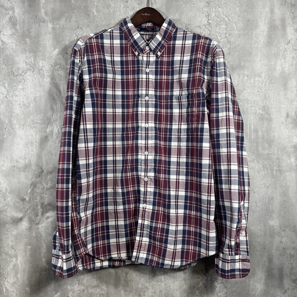 J Crew Shirt Mens XL Button Up Plaid Slim Fit Long Sleeve Casual Preppy