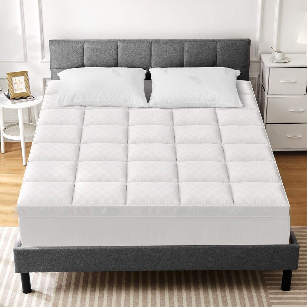 Thick Mattress Pad Topper Stretches Upto21