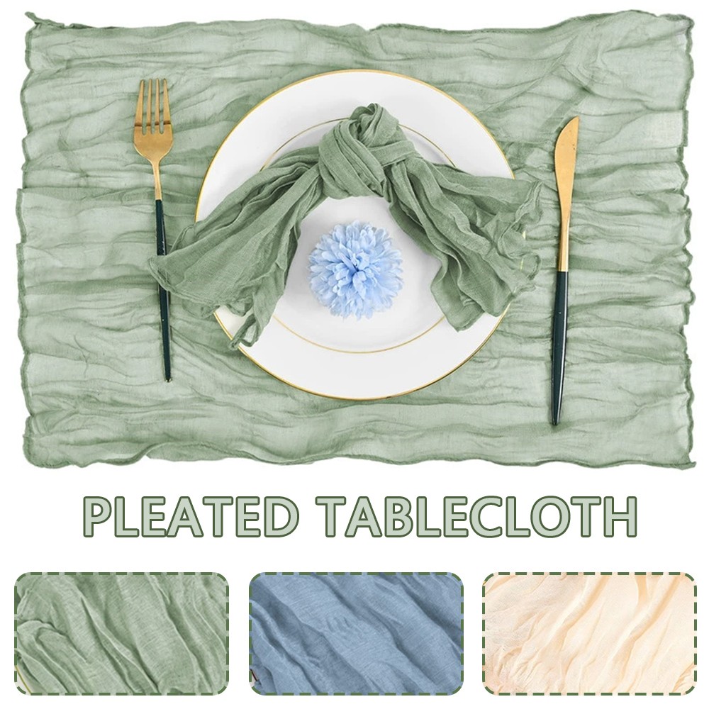 6Pcs Gauze Cheesecloth DINNER NAPKINS Party Table Decorations 50*50cm；