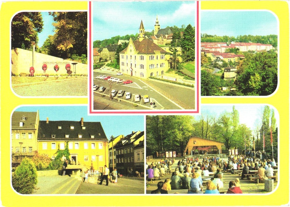 Saxony Germany Hohenstein-Ernstthal Town Hall At The Altmarkt Postcard