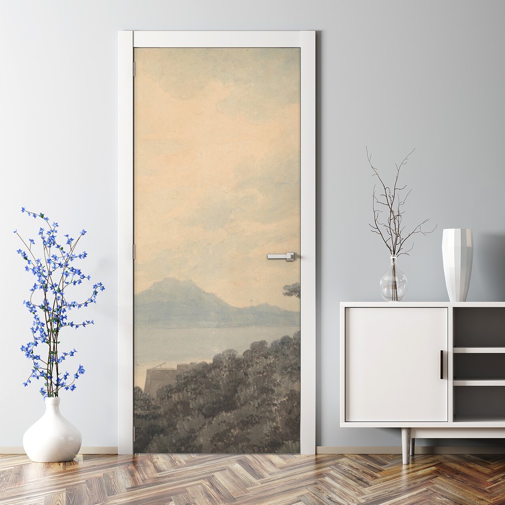 Decal Watercolour Hills Vintage Bubble Free Door sticker Decal self-adhesive