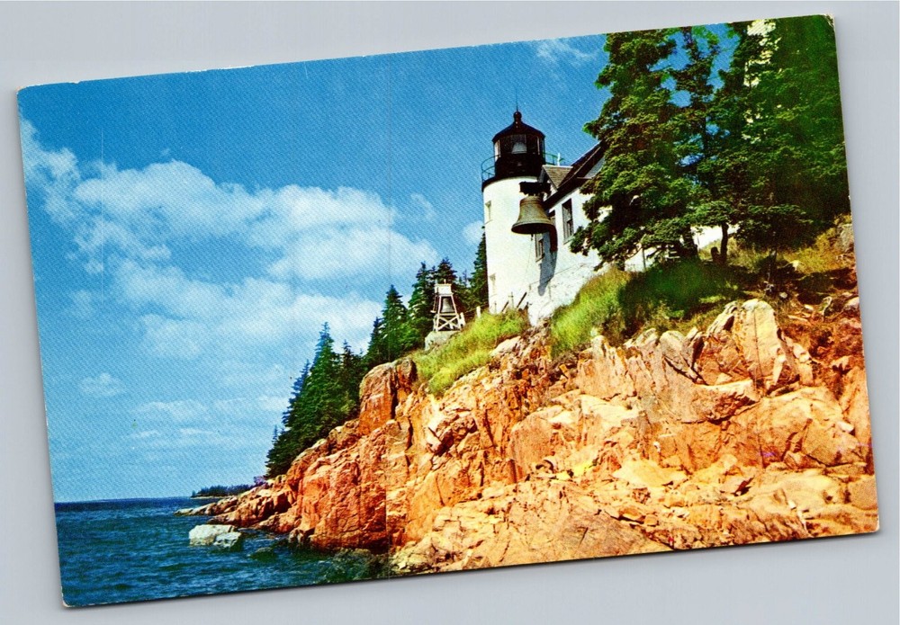 Bass Harbor Light Acadia National Park Maine Vintage Postcard-image