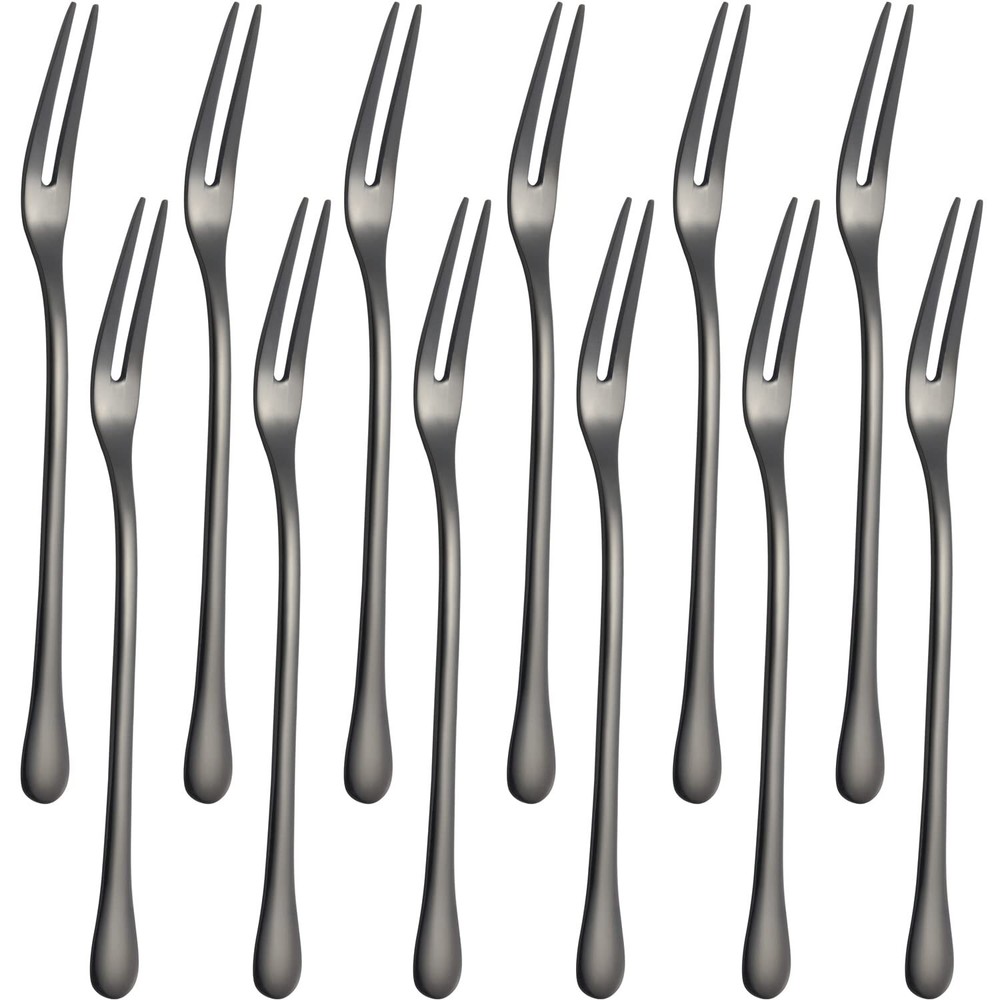 Mini Fruit Forks Stainless Steel Set of 12 Dessert Salad Forks Tasting Flatwa...