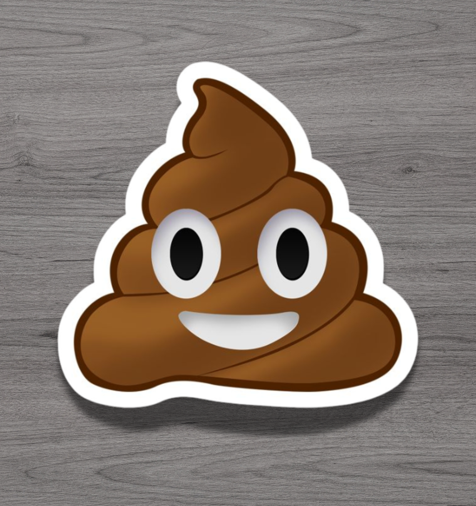 Poop Emoji Fridge Magnet or Laptop Sticker