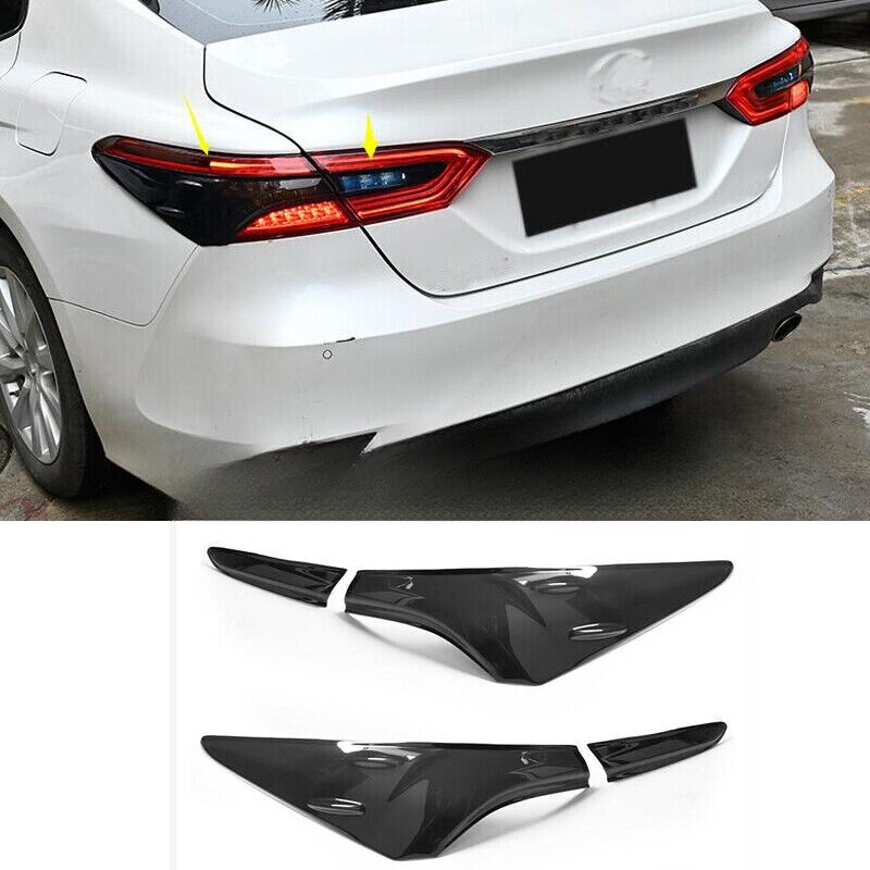 2018-2021 Toyota Camry ABS Smoke Black Tail Lamp Cover Trim Set 4PCS