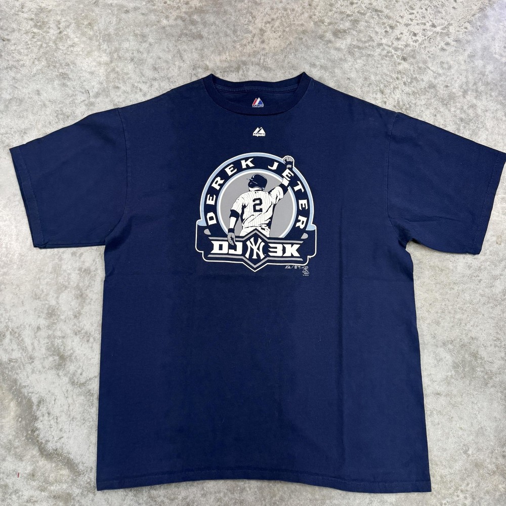 Derek Jeter Shirt Mens XL Navy Blue Majestic DJ3K New York Yankees Baseball MLB