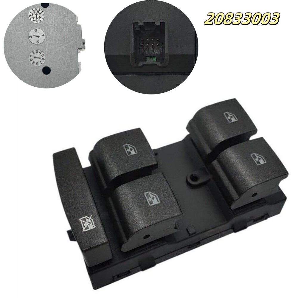 For 2010-16 Cadillac SRX Driver Side Master Power Door Window Switch 20833003
