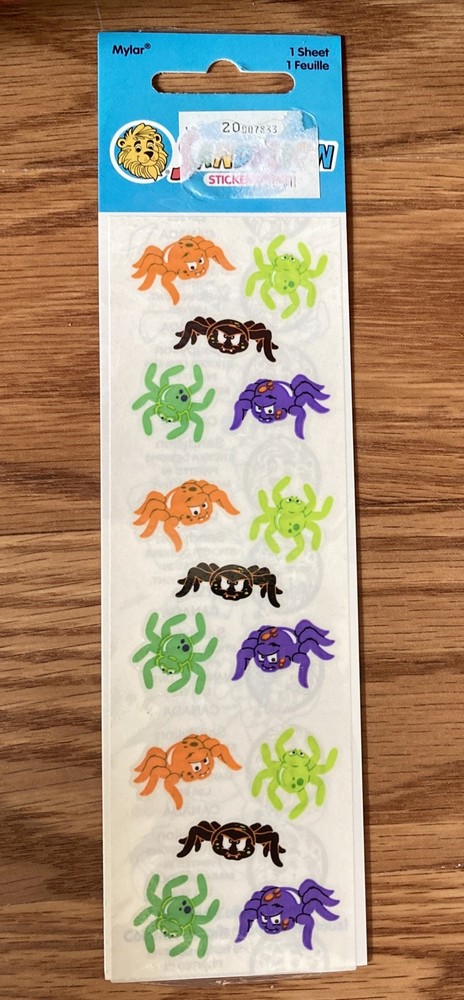 Vintage Sandylion Mylar Spider Stickers