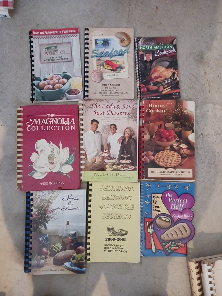 Vintage Lot Of 10 Spiral Bound Cookbooks (Random Lot)