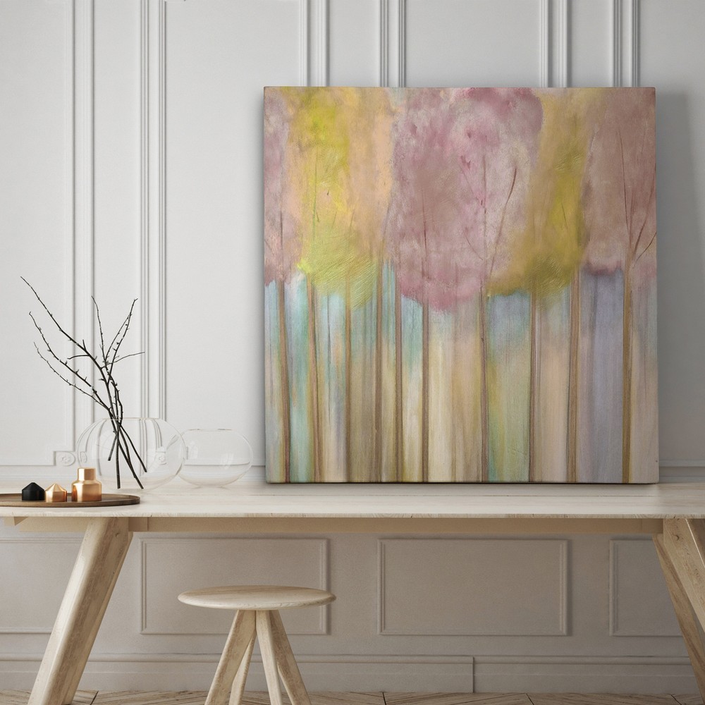 Soft Orchid Morning Premium Gallery Wrapped Canvas Set of 4 Small Art