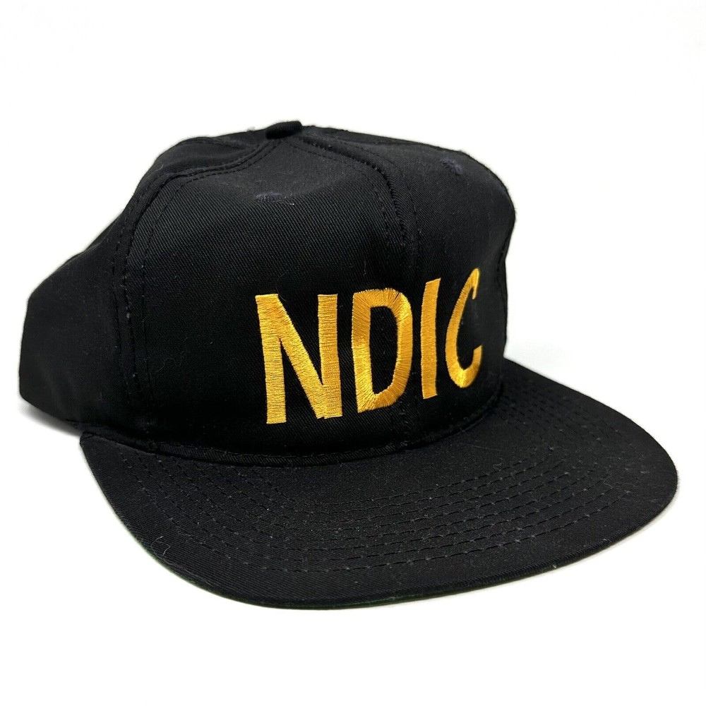 Vintage 80’s NDIC National Drug Intelligence Center Black Hat USA Made
