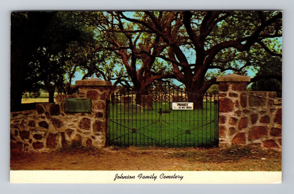 Stonewall TX-Texas Johnson Family Cemetery LBJ Ranch House Vintage Postcard