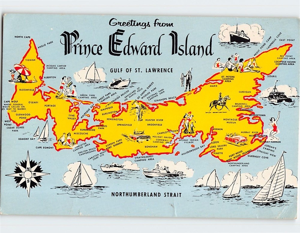 Postcard Greetings from Prince Edward Island Canada