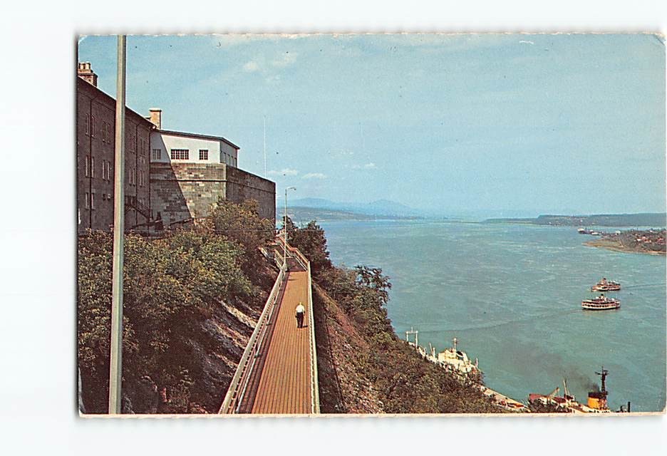 Postcard Aerial View of the Governors' Promenade Quebec Canada