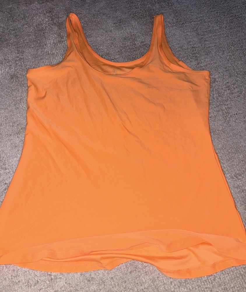 No Boundaries Orange Solid Knit Sleeveless Scoop Neck Wide Strap Tank XXL/2XG