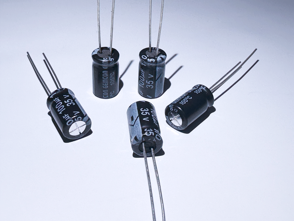 50Pcs GHR GEMCON 100uF 35V 6.3mm x 11mm Aluminum Electrolytic Radial Capacitor