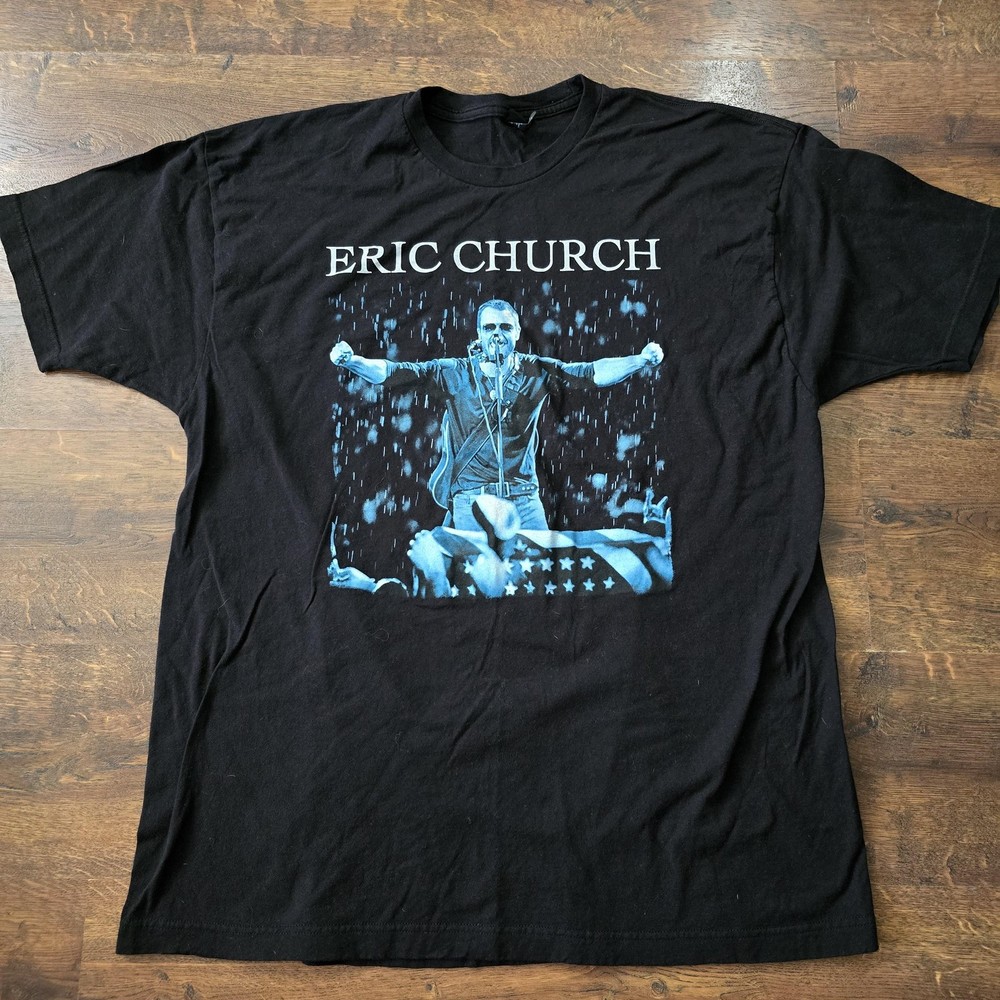 Eric Church Shirt Mens 2XL Black The Outsiders World Tour Graphic Concert Tee