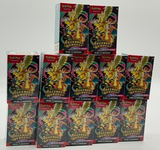 Lot of (12) Pokemon TCG Ascended Heroes Booster Bundles SEALED ME02.5PROBSTEIN123 is actively accepting CONSIGNMENTS !!
