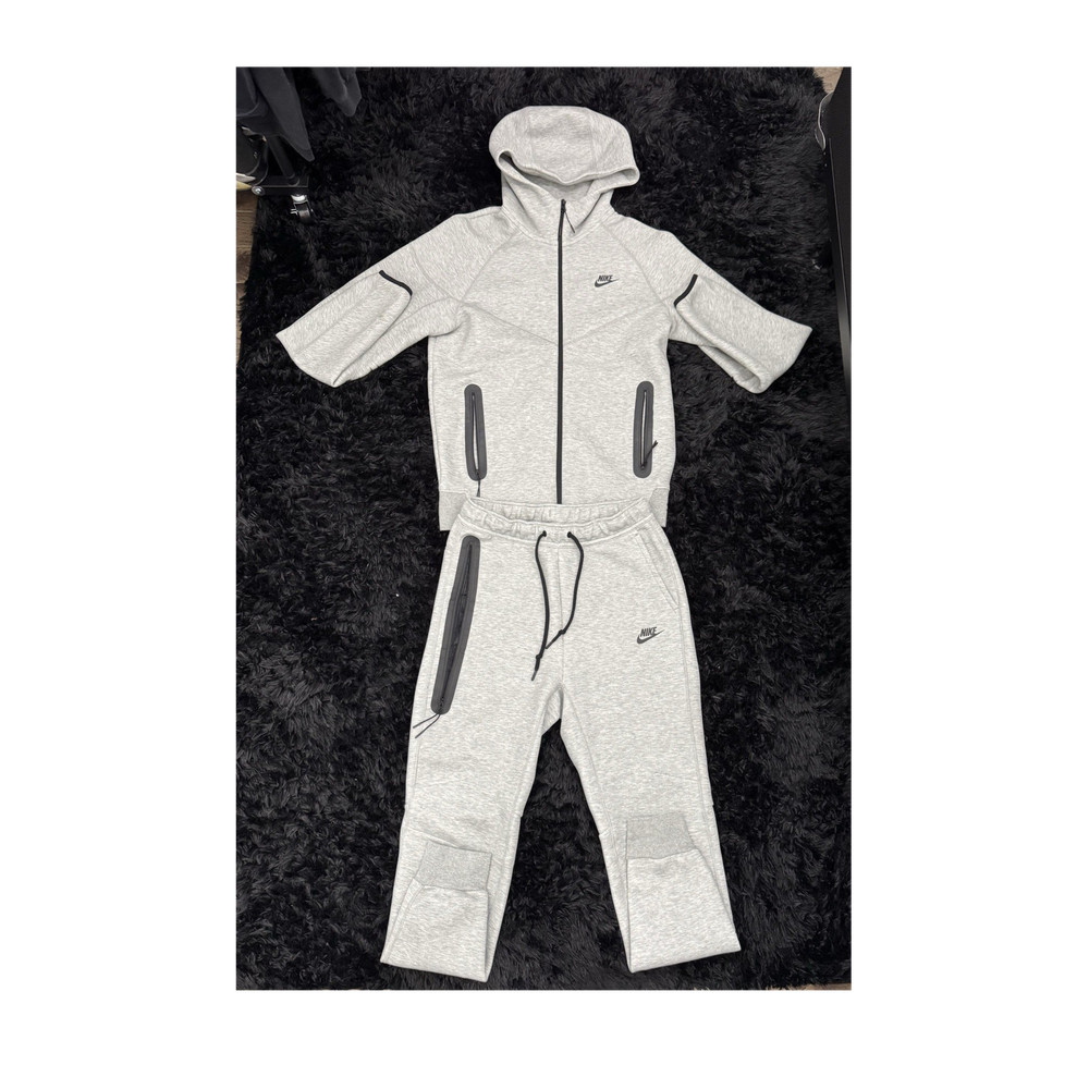 Nike Gray Black Tracksuit for Men Zip Hoodie & Jogger Pants Set Regular Fit