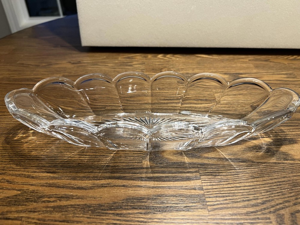Heisey clear pressed glass banana split or relish dish