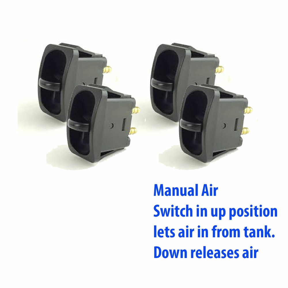 4 Air Rides Manual Paddle Switches Air Lift Airride Bags Seat Suspension Hot Rod