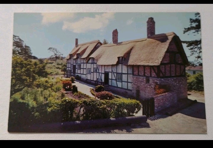 Anne Hathaway Cottage Garden Stratford Upon Avon England Vintage Postcard