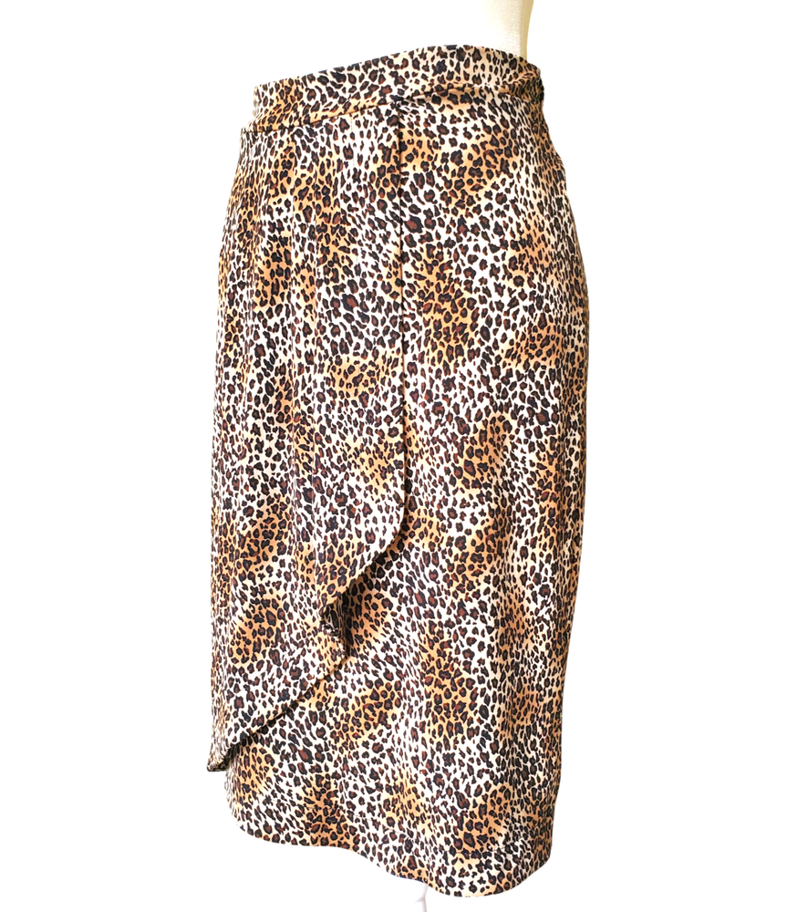 NINA LEONARD Women's Skirt Small Animal Print Cocktail-Party Events Smart-Casual