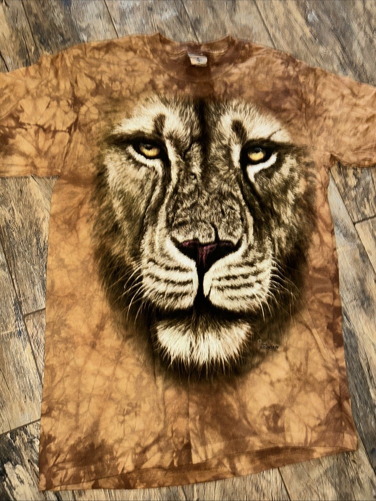 All Over Print AOP Lion Shirt Tie Dye The Mountain  Jeremy Paul  Medium VTG