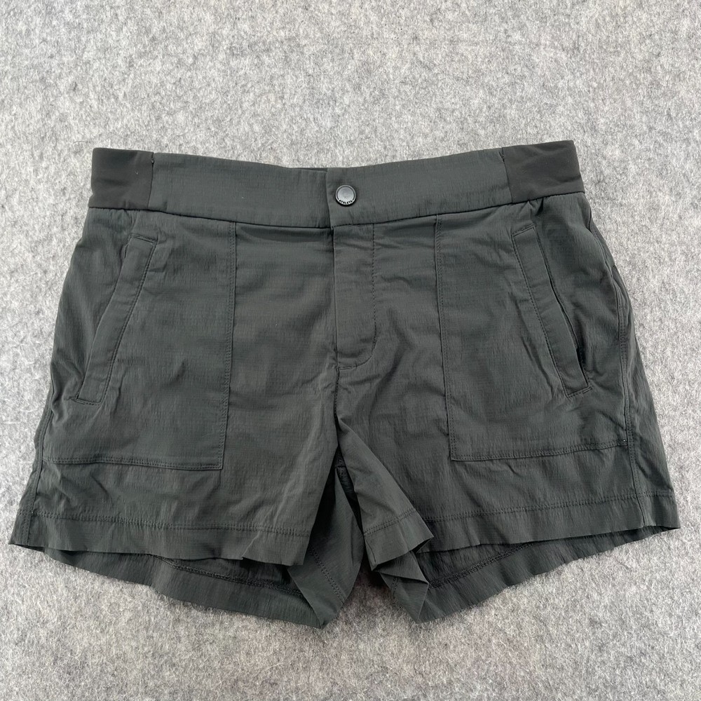 Athleta Trekkie Shorts Grey Womens Outdoor Trail Hiking Athletic Techwear Size 8