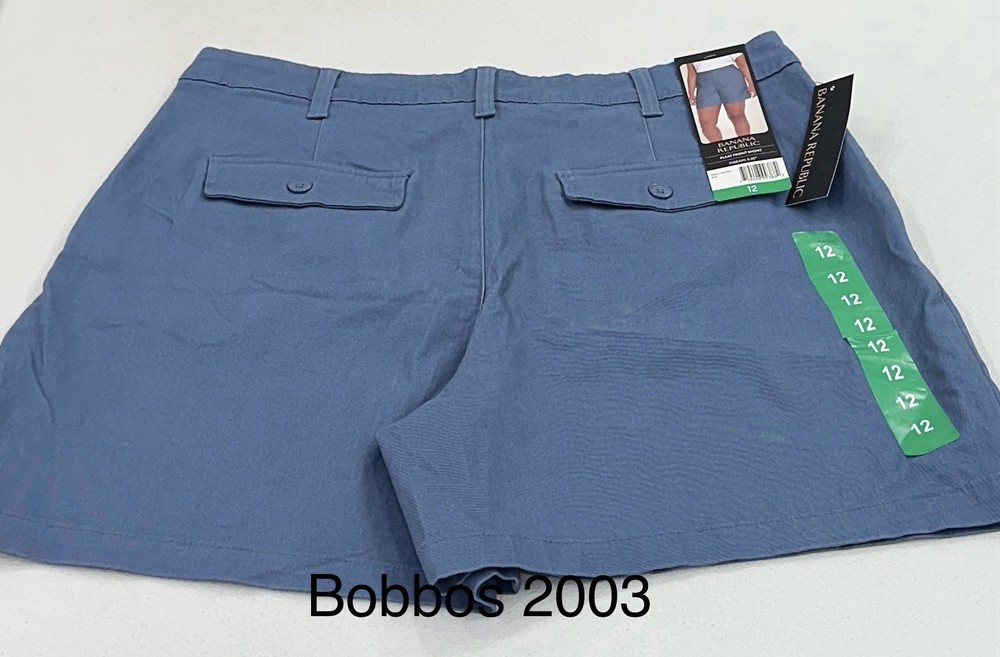 Banana Republic Women's Pleat Front Shorts, Blue, Size 12