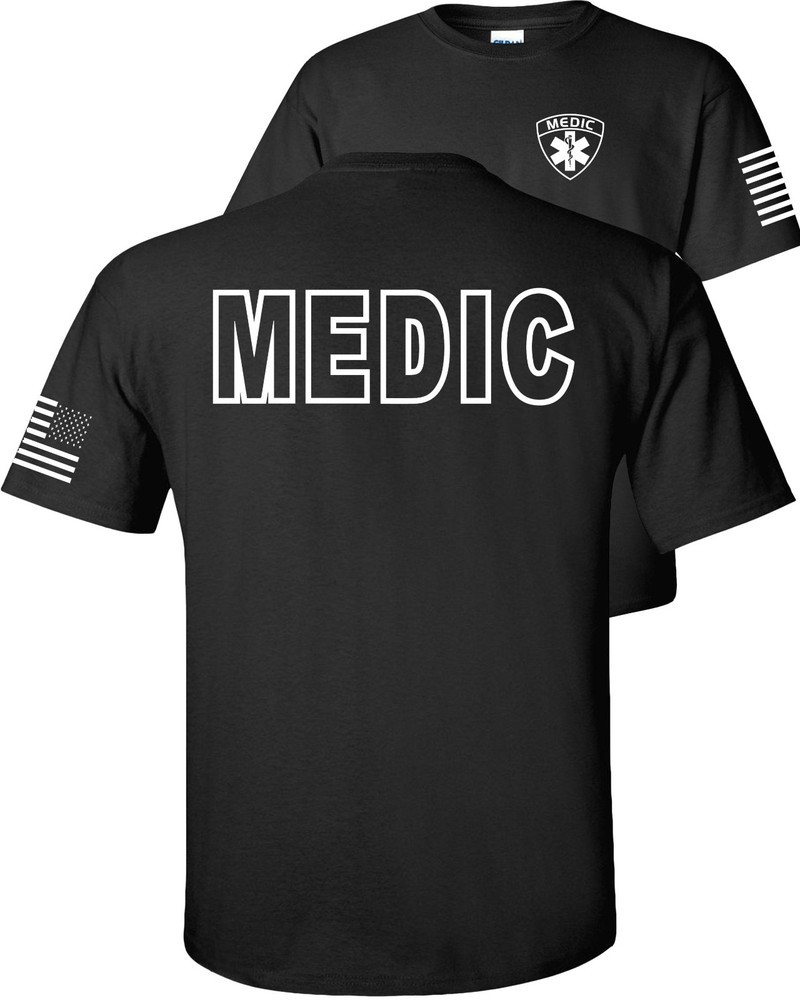 Medic T-Shirt Emergency Medical, American Flag BAF