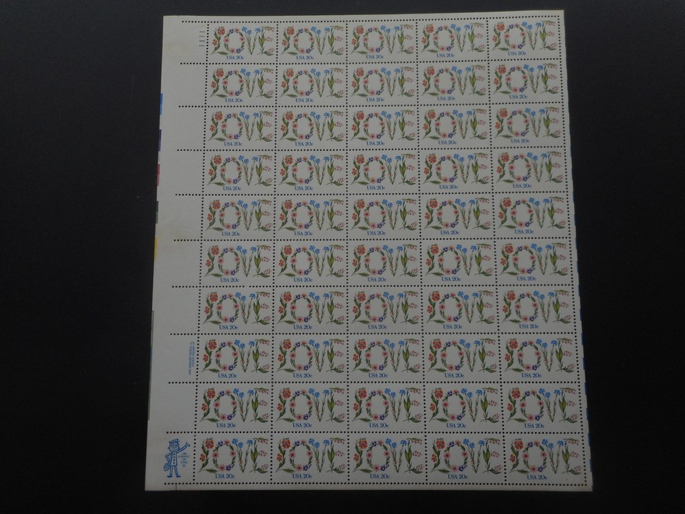 Scott 1951, 20 cent, Love, Sheet