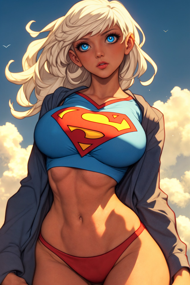 SUPERGIRL II Fine Art Print 13x19 Limited 1/30 Superman NO IMPORT FEES