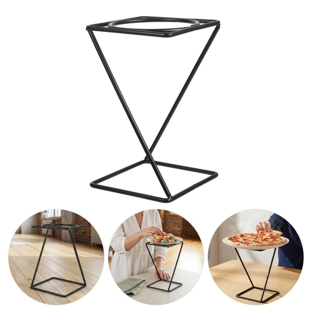 2 Pcs Metal Pizza Rack Riser Stand Catering Tray Holder Food Display