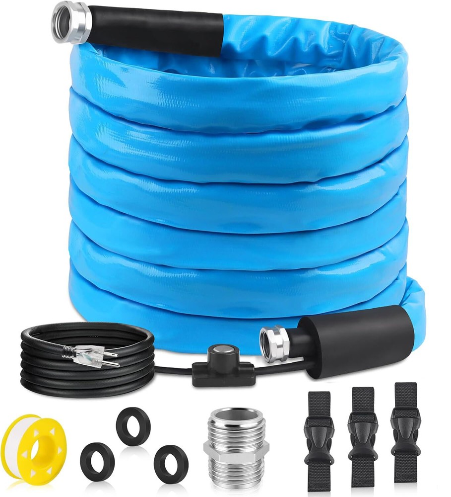 15ft Heated Water Hose for RV -45℉ Antifreeze Heated Drinking Water Hose
