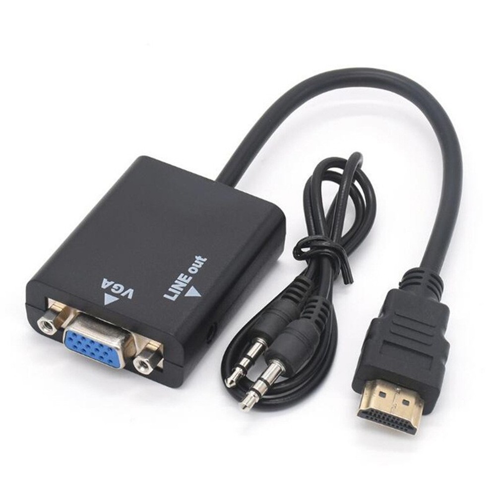 HDMI Male to VGA Female Adapter Converter Cable for Video HDTV DVD PC 1080P e