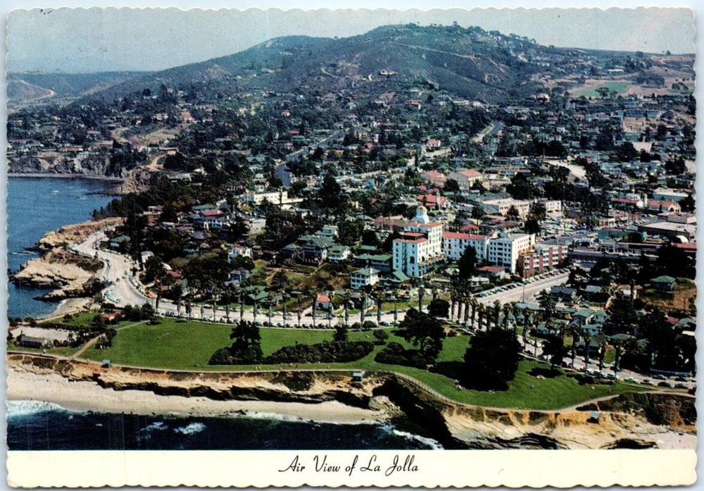 Postcard - Air View of La Jolla - San Diego, California