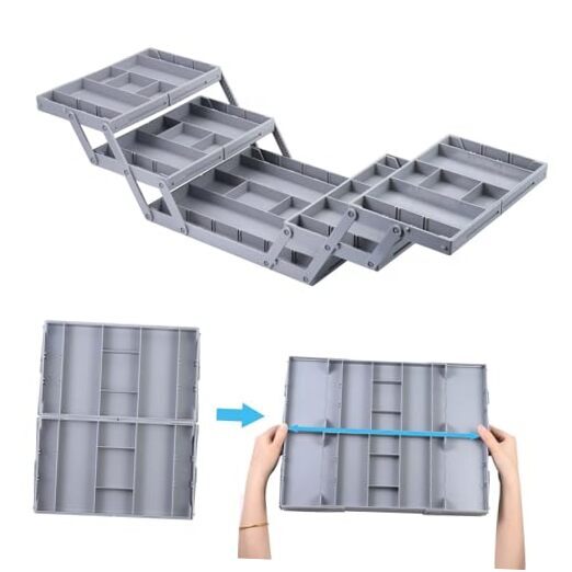 Shallow Drawer Storage Organizer, Bathroom Drawer Organizer Trays for Makeup