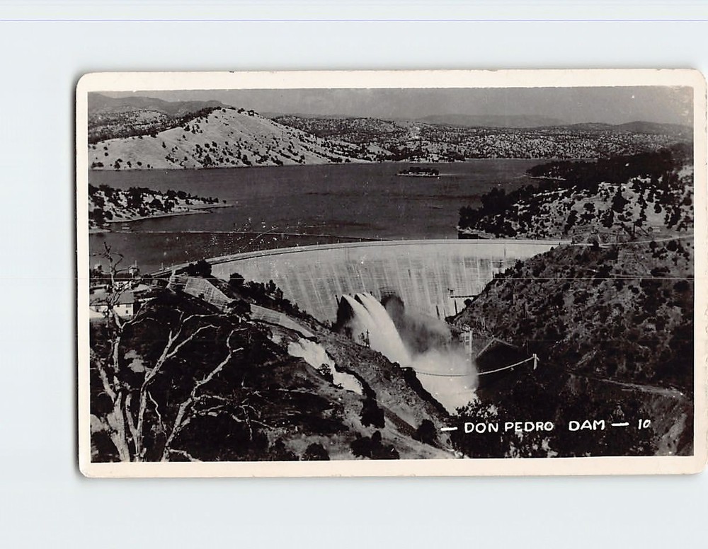 Postcard Don Pedro Dam California USA