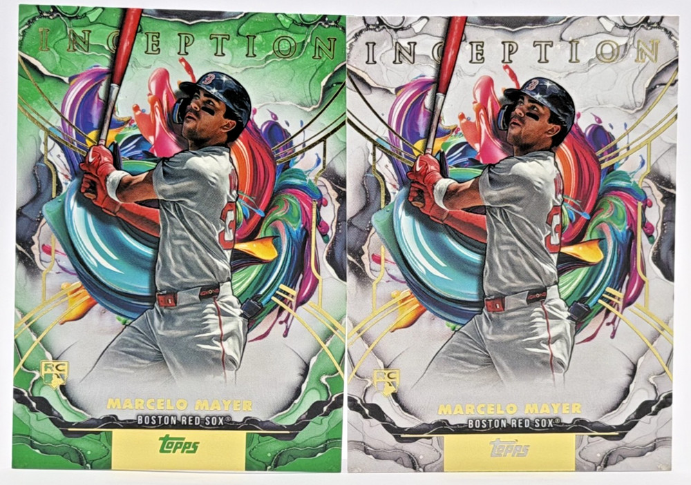2025 Topps Inception Marcelo Mayer RC #30 Green + Base Rookie ~ Boston Red Sox