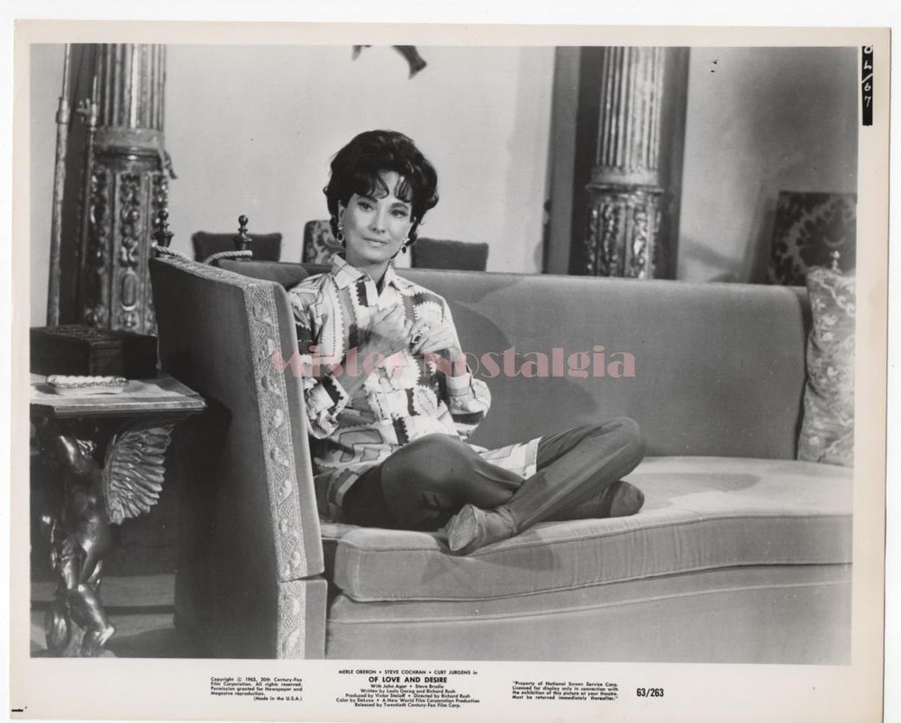 1963 Of Love and Desire Original 8x10 Photo – Merle Oberon