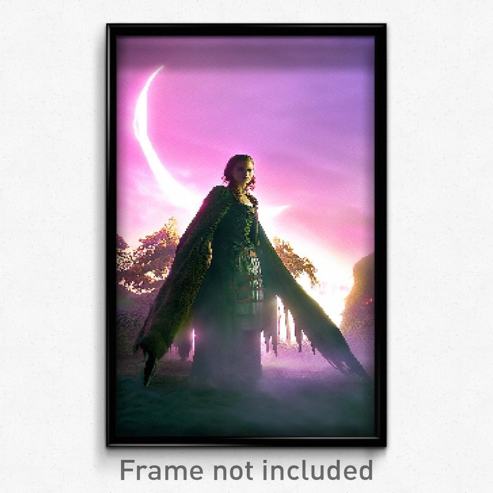 8 Bit Psychedelic Pixel Art Poster - Haunting Pike Trippy Video Game Print