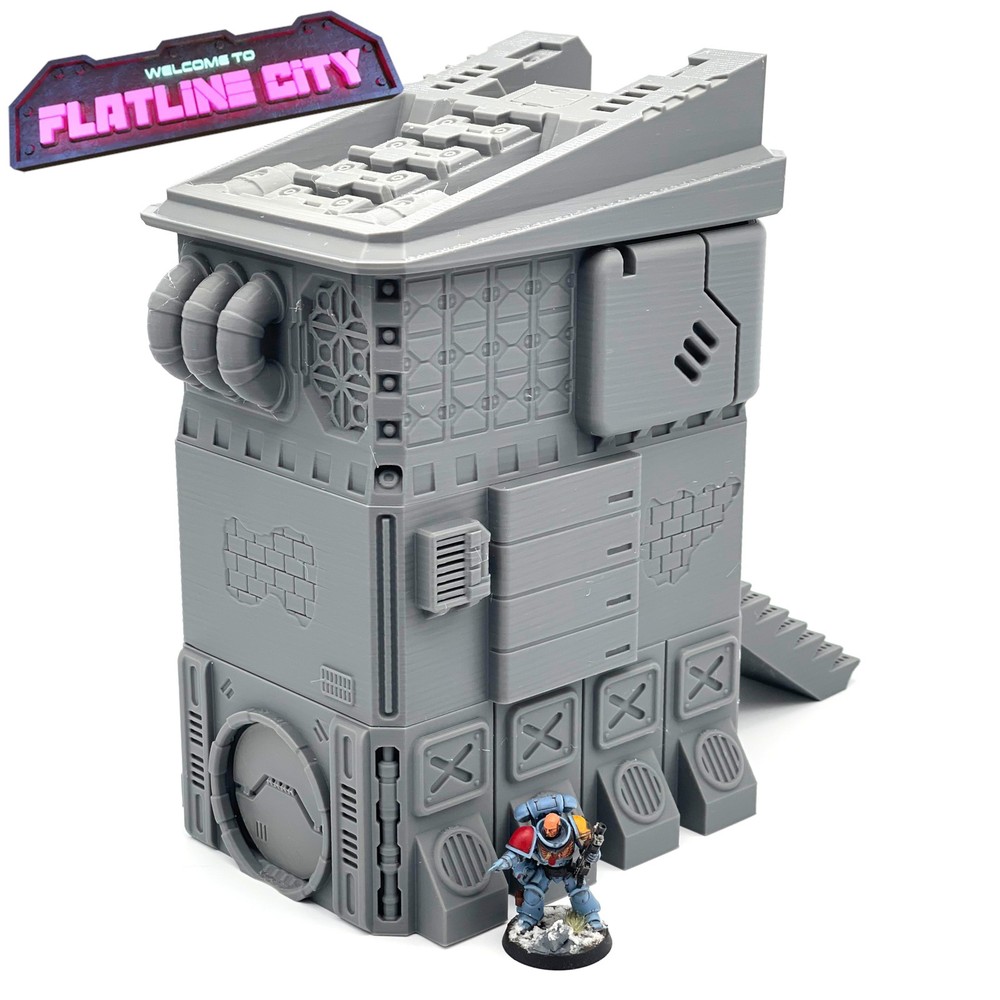 Flatline City Banking Sector Vault Skyscraper 28mm Wargaming Terrain Steampunk