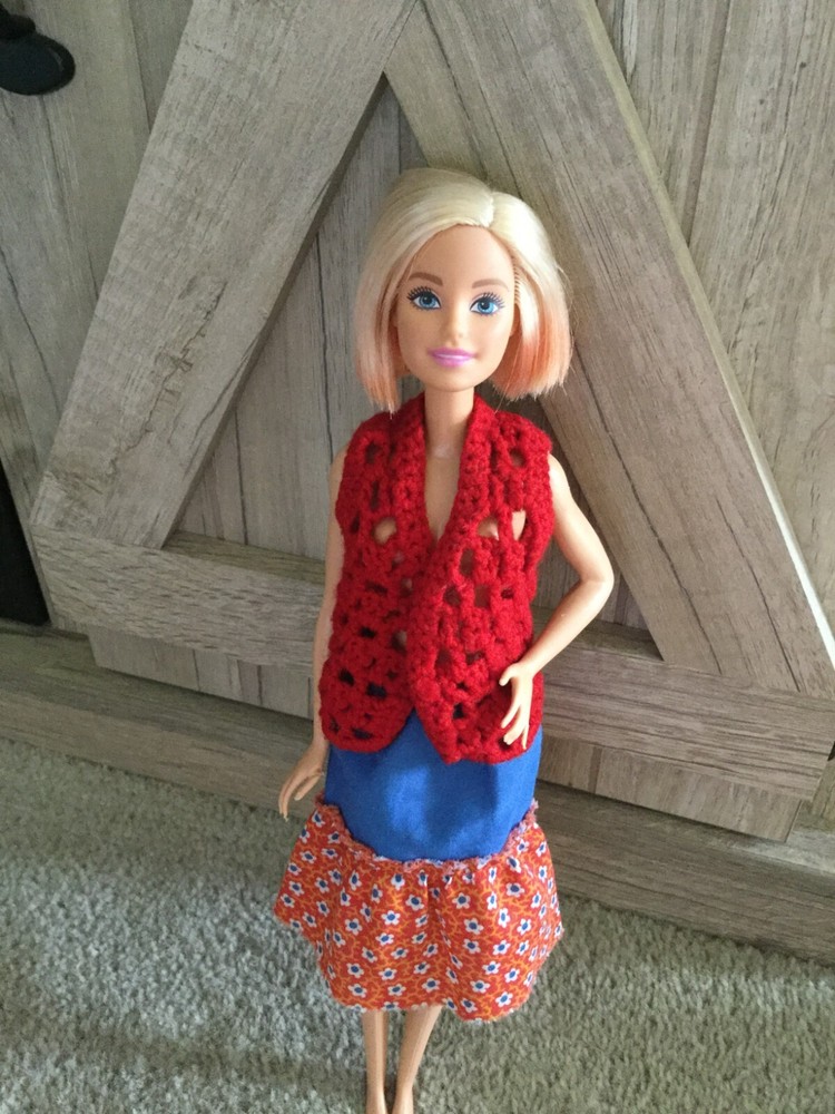 1978 Mattel Barbie Best Buy Fashions #2224 Barbie Doll Maxi Long Skirt Red Flora