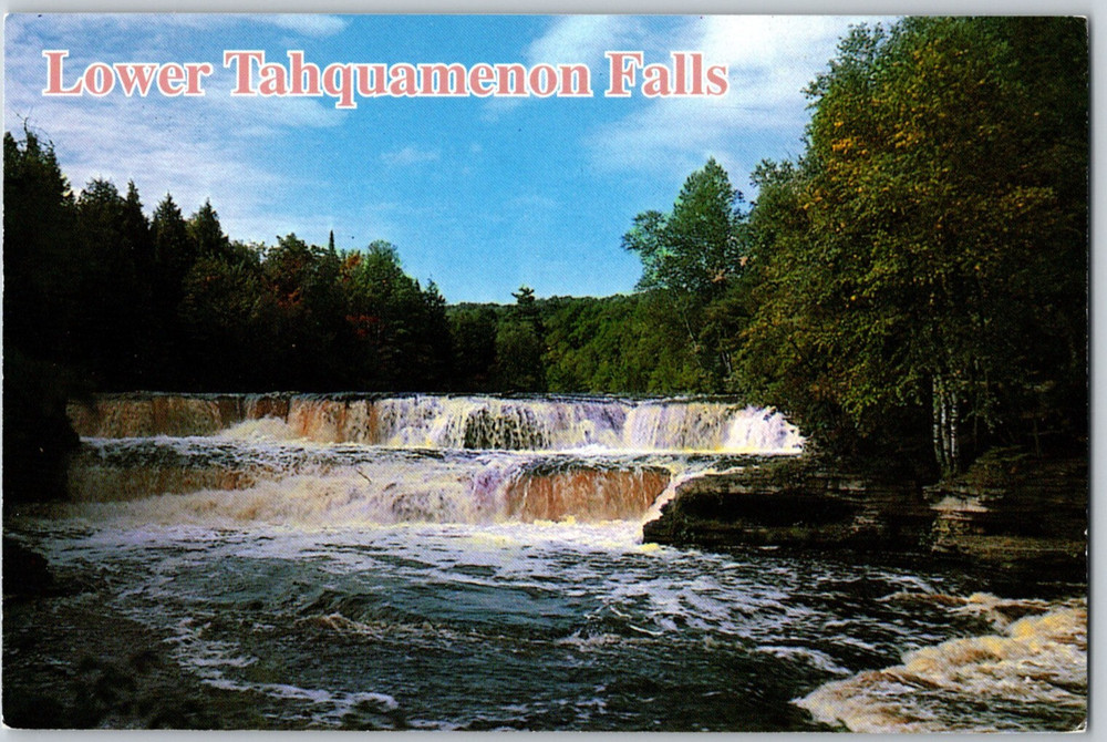 MI Lower Tahquamenon Falls State Park Upper Peninsula Landscape Postcard