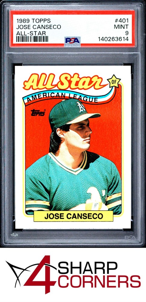 1989 Topps All-Star #401 Jose Canseco Athletics Psa 9Price points for all collectors!