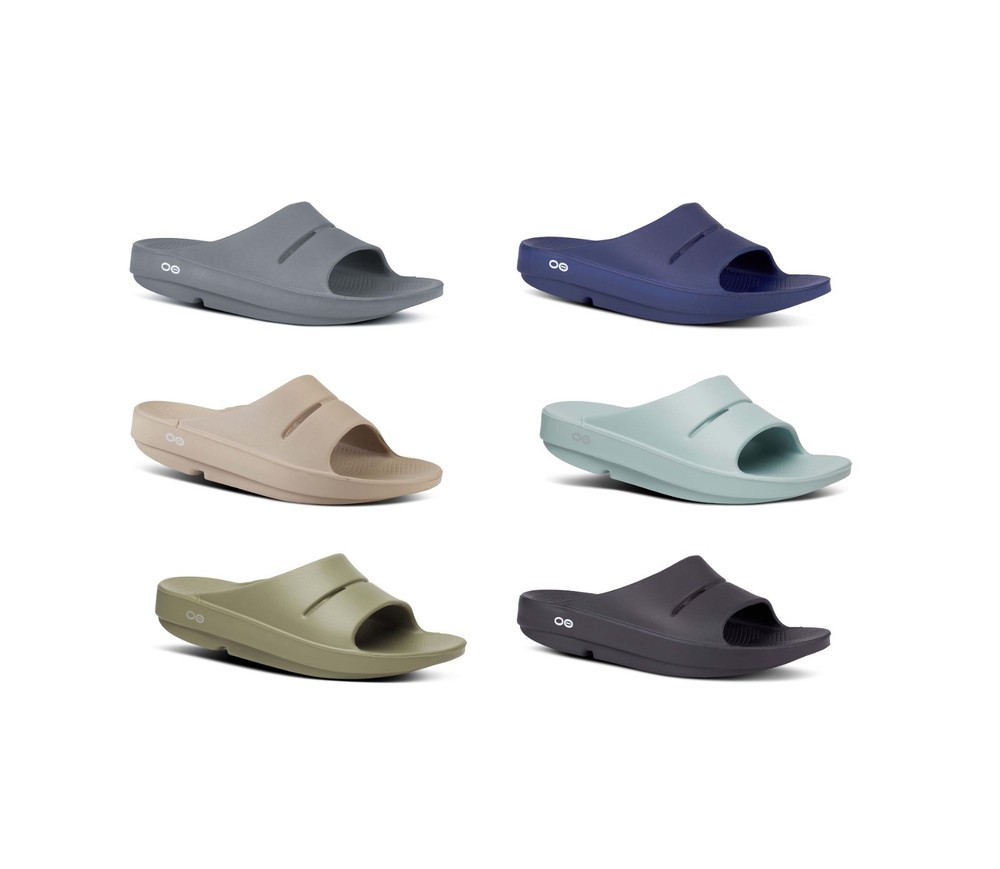 New OOFOS Mens OOahh Slide Sandal All Colors All Sizes Ships Free ! Only $44.89