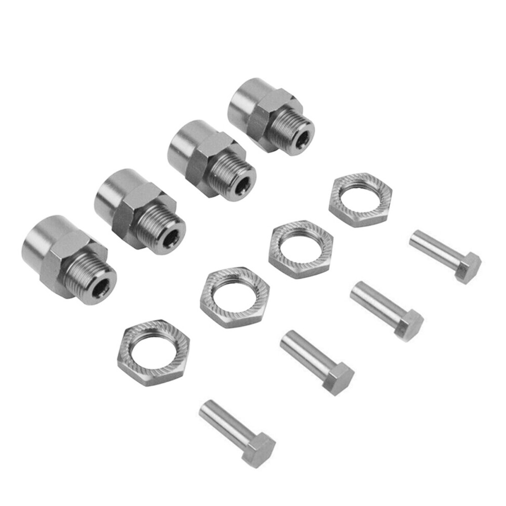 Aluminum Alloy Wheel Hex Hub Adapter Conversion Extension Set For 1/8/10 RC Car