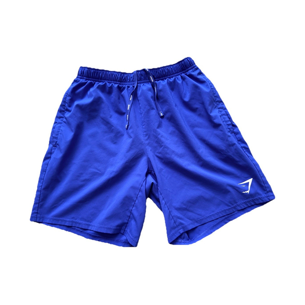 Gymshark Men’s Blue Athletic Shorts Size S Drawstring Elastic Waist Pockets